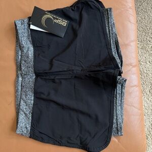 Black and Gray Running Shorts
